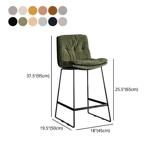 Scandinavian Low Back Coffee Shop Matte Finish Upholstered Bar Stools Clearhalo 'Bar Furniture' 'Bar Stools' 'bar_stools' 'furn' 'furn_bar_stools' 'Furniture' 'furniture_bar_stools' 'Kitchen & Dining Furniture' 1200x1200_6c293f3a-1b33-4e06-8a99-cb8f5125fcaa