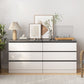 Modern Style White Storage Chest Vertical Wooden Chest with 3 / 4 / 5 / 6 Drawers