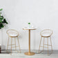 Metal and Wood Set 1/2/3 Pieces Contemporary Round Bar Stool and Table Set Clearhalo 'Bar Furniture' 'furn' 'furn_home_bar_bar_sets' 'Furniture' 'Home Bars & Bar Sets' 'home_bar_bar_sets' 'Kitchen & Dining Furniture' 1200x1200_6c2a960e-bd10-49c6-a149-282f2d001e7d
