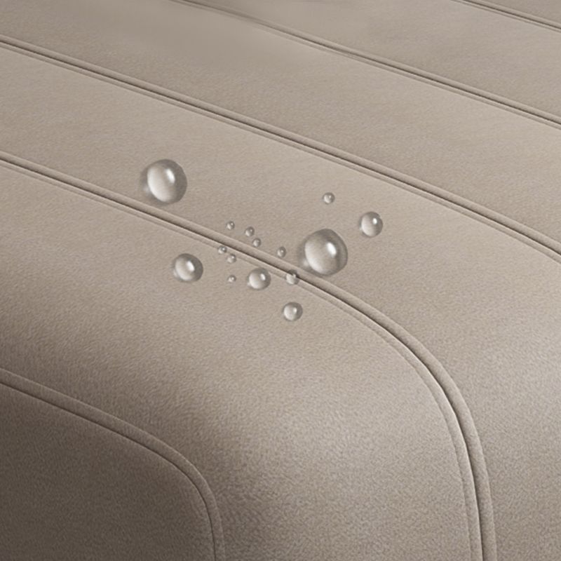 Cream Modern Faux Leather Square Arm Sofa/Sectional with Pillowed Back Cushions Clearhalo 'furn' 'furn_sectionals' 'Furniture' 'furniture_sectionals' 'kitchen' 'kitchen_sectionals' 'Living Room Furniture' 'Sectionals' 1200x1200_6c2b8f1f-6077-4941-a05c-bd91addc62b9