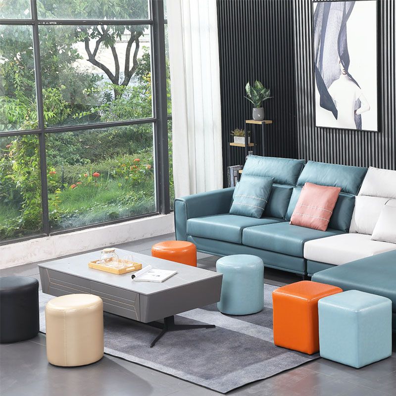 Orange Modern Pouf Water Resistant Solid Color Round Pouf for Drawing Room Clearhalo 'furn' 'furn_ottomans_poufs' 'Furniture' 'Living Room Furniture' 'Ottomans & Poufs' 'ottomans_poufs' 1200x1200_6c2d03a6-219c-4ab9-bef2-8af027ddf273