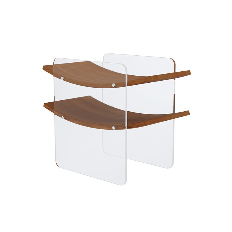 19.29 "hoher Massivholz -Endtisch natürlicher Schlitten Akzent