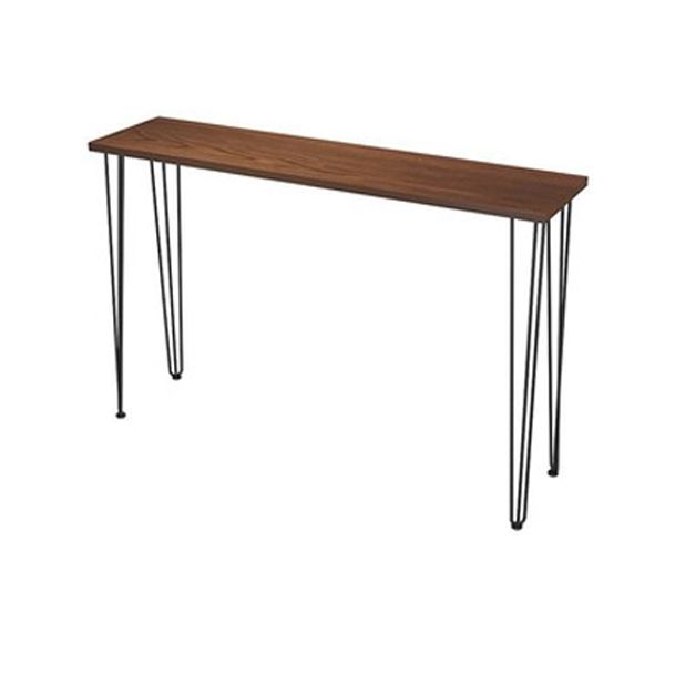 Solid Wood Counter Table with Rectangle Table Top Black Legs Table - 41.3" H Clearhalo 'Bar Furniture' 'Bar Tables' 'bar_tables' 'furn' 'furn_bar_tables' 'Furniture' 'furniture_bar_tables' 'Kitchen & Dining Furniture' 1200x1200_6c30c2b5-5e30-4512-98f1-b0510fa5639d