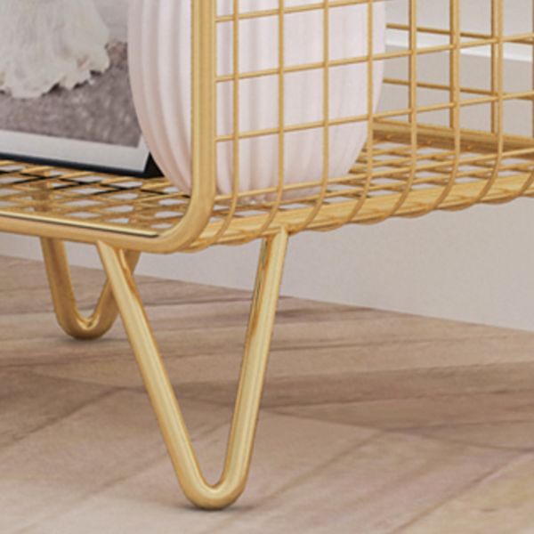 Glam Closed Back Bookcase Metal Standard Bookshelf with Shelves Clearhalo 'Bookcases' 'furn' 'furn_bookcases' 'Furniture' 'Office Furniture' 1200x1200_6c31d065-847f-4614-ab1f-cb6f10090348