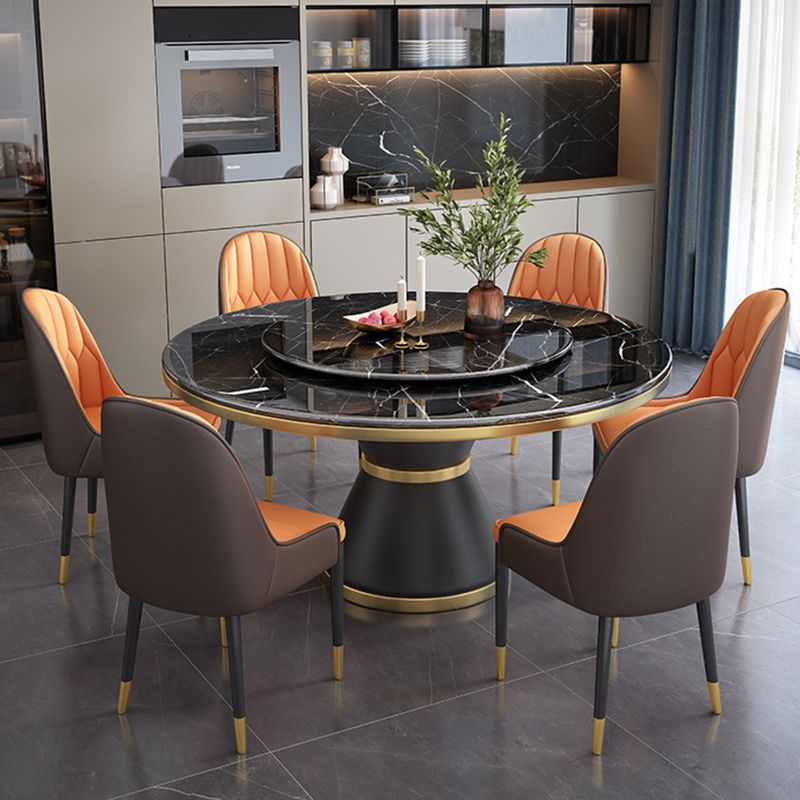 Sintered Stone Dining Room Table Pedestal Dining Table for Dining Room Clearhalo 'Dining Tables & Seating' 'Dining Tables' 'dining_table' 'furn' 'furn_dining_table' 'Furniture' 'Kitchen & Dining Furniture' 1200x1200_6c3288bf-9423-4ac8-88aa-ea5decdd5917