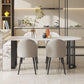 Metal Double Pedestal Dining Table Free Form Modern Dining Table