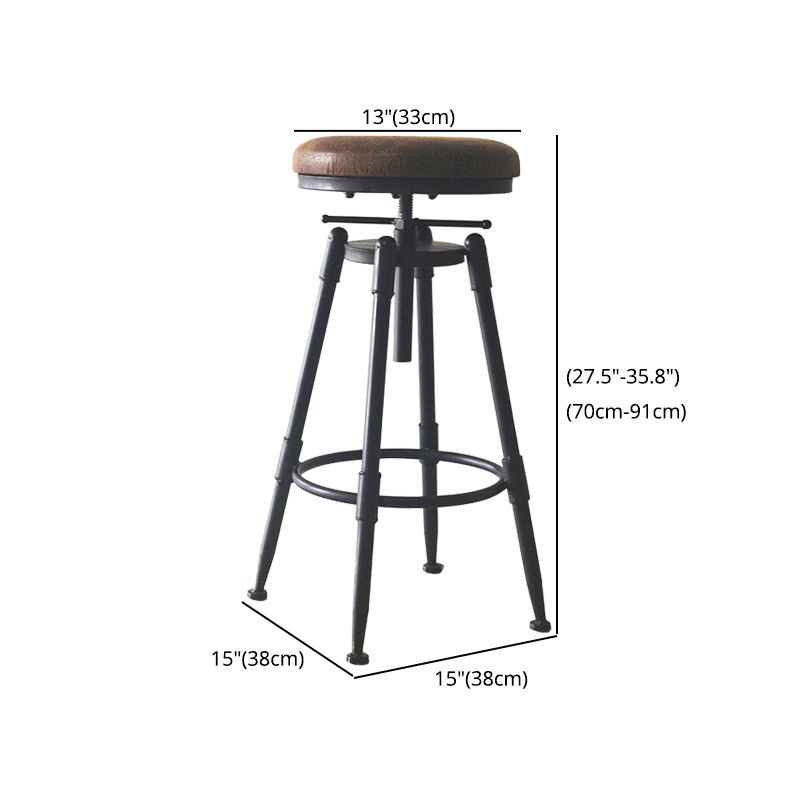Industrial Style Metal Bar-stool with Iron Legs Counter Stool for Kitchen Bar Clearhalo 'Bar Furniture' 'Bar Stools' 'bar_stools' 'furn' 'furn_bar_stools' 'furniture_bar_stools' 'Kitchen & Dining Furniture' 'kitchen&dining_furn' 'kitchen' 'kitchen_furn' Furniture' 1200x1200_6c345718-9efb-41dc-9f3d-d6618d1ec437