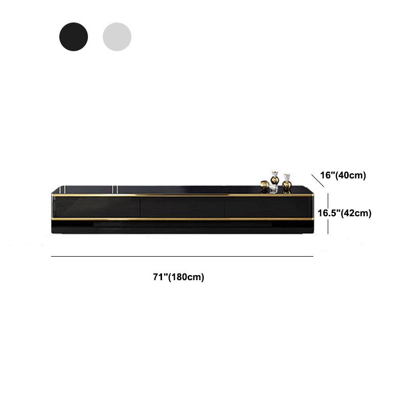 Luxurious 3-Drawer TV Stand Console 16.54-Inch H Glass TV Console Clearhalo 'furn' 'furn_tv_stands_entertainment_centers' 'Furniture' 'Living Room Furniture' 'TV Stands & Entertainment Centers' 'TV Stands & Media Storage Furniture' 'tv_stands_entertainment_centers' 1200x1200_6c36509a-6895-4010-b3d2-c4efad00bfec