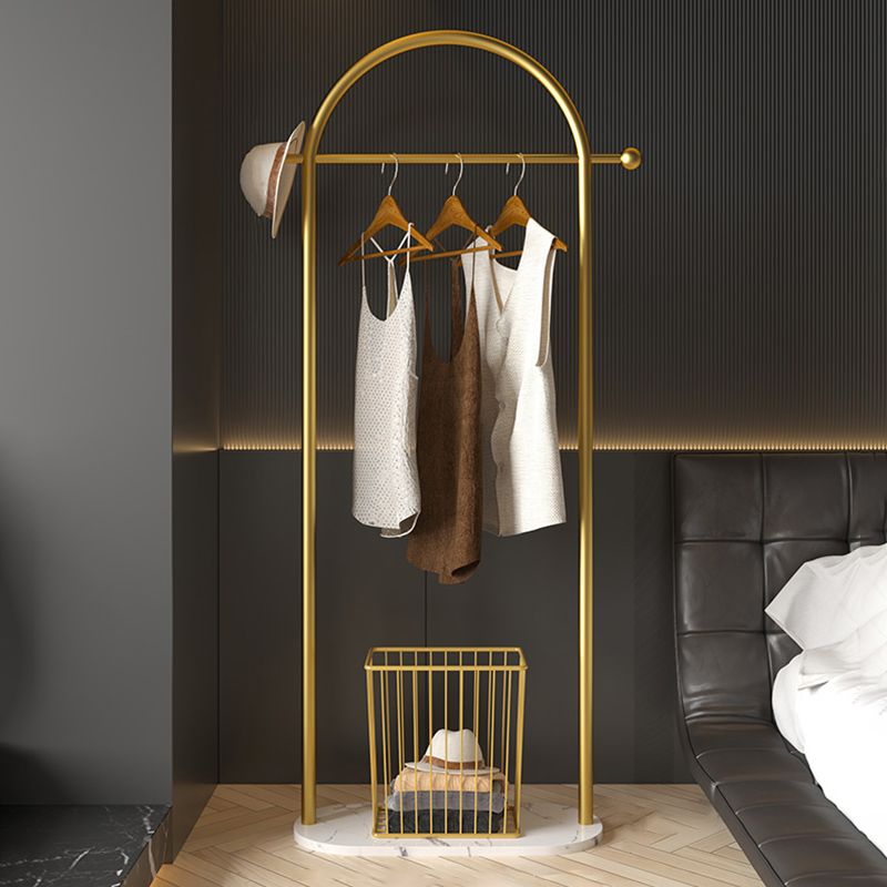 Luxurious Metallic Coat Hanger Pure Color Free Standing Marble Base Coat Rack Clearhalo 'Entry & Mudroom Furniture' 'furn' 'furn_hall_tree_coat_racks' 'Furniture' 'Hall Trees & Coat Racks' 'hall_tree_coat_racks' 1200x1200_6c36d60f-0207-4308-8b53-c7d016ce4d60