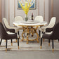 Luxury Style Marble Dining Table Single Pedestal Base Round Table for Home Clearhalo ' dining_table' 'Dining Tables & Seating' 'Dining Tables' 'furn' 'furn_dining_table' 'Furniture' 'furniture_dining_table' 'Kitchen & Dining Furniture' 'kitchen&dining_furn' 'kitchen' 'kitchen_dining_table' 1200x1200_6c37abaf-3c64-4af5-8768-d8c110c7e721
