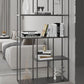 Minimalist Open Metal Etagere Bookcase with Rectangular Shelves Bookcase Clearhalo 'Bookcases' 'Furniture' 'furniture_bookcases' 'kitchen' 'kitchen_bookcases' 'Living Room Furniture' 'Office Furniture' 1200x1200_6c383015-4bca-4494-9749-ed2918a0995a