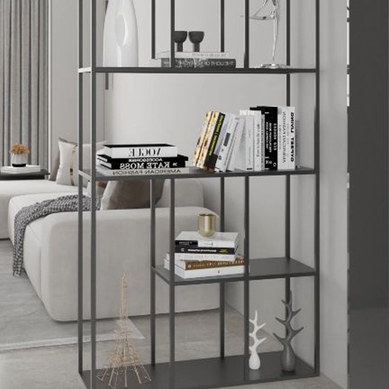 Minimalist Open Metal Etagere Bookcase with Rectangular Shelves Bookcase Clearhalo 'Bookcases' 'Furniture' 'furniture_bookcases' 'kitchen' 'kitchen_bookcases' 'Living Room Furniture' 'Office Furniture' 1200x1200_6c383015-4bca-4494-9749-ed2918a0995a