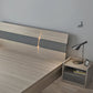 Modernes Holzpanel -Standardbett mit rechteckigem Kopfteil