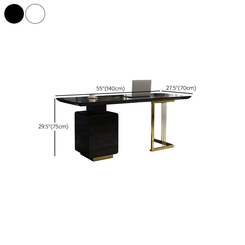 Rectangle Home Writing Table Modern Wooden Working Desk with Drawers Clearhalo 'furn' 'furn_office_desk' 'Furniture' 'Office Desks' 'Office Furniture' 'office_desk' 1200x1200_6c3966a3-ac9e-48ee-8d74-652f40af7c9d