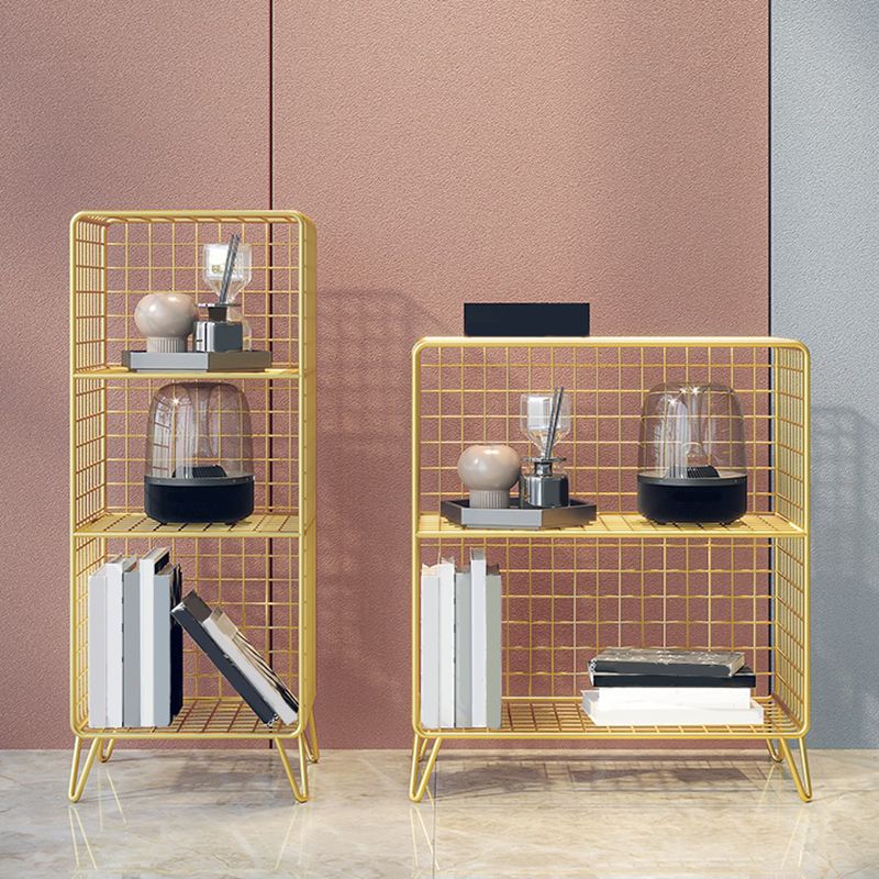 Glam Shelf Bookcase Metal Closed Back Book Shelf for Home Office Clearhalo 'Bookcases' 'furn' 'furn_bookcases' 'Furniture' 'Office Furniture' 1200x1200_6c3a6e20-fe95-433a-b075-2423b8cabddc