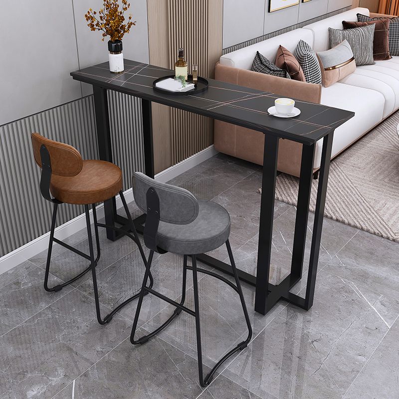 Modern Stone Bar Table Set 1/2/3 Pieces Rectangle Pub Dining Set Clearhalo 'Bar Furniture' 'furn' 'furn_home_bar_bar_sets' 'Furniture' 'Home Bars & Bar Sets' 'home_bar_bar_sets' 'Kitchen & Dining Furniture' 1200x1200_6c3b98a4-43b6-448f-83ca-90449044240c