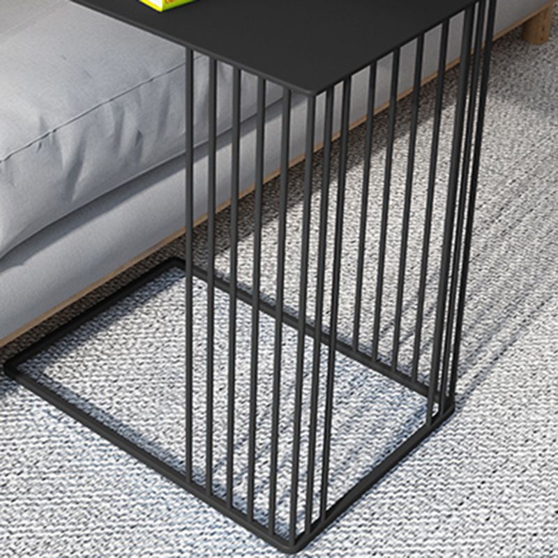 Mesa lateral rectangular de mediados de siglo C de metal C, 23.2 "de alto