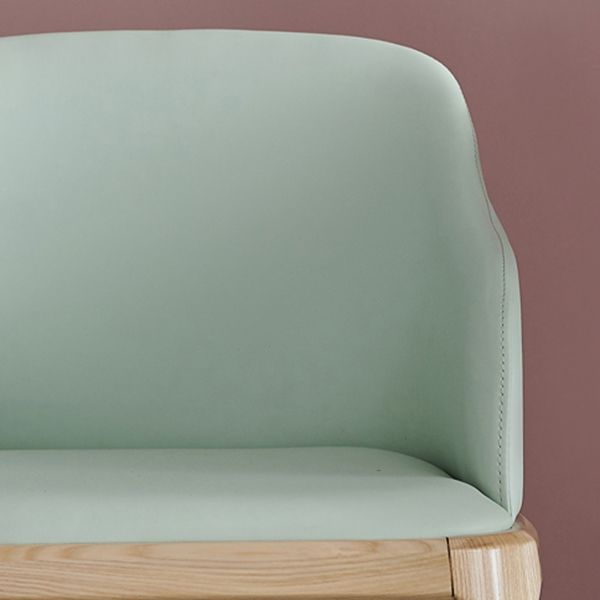 Nordic Style Arm Chair Wood and Faux Leather Chair for Dining Room Clearhalo 'Dining Chairs' 'Dining Tables & Seating' 'dining_chair' 'furn' 'furn_dining_chair' 'Furniture' 'furniture_dining_chair' 'Kitchen & Dining Furniture' 1200x1200_6c3bcb98-edb4-43b7-a1ea-12f5e5dd2a8c