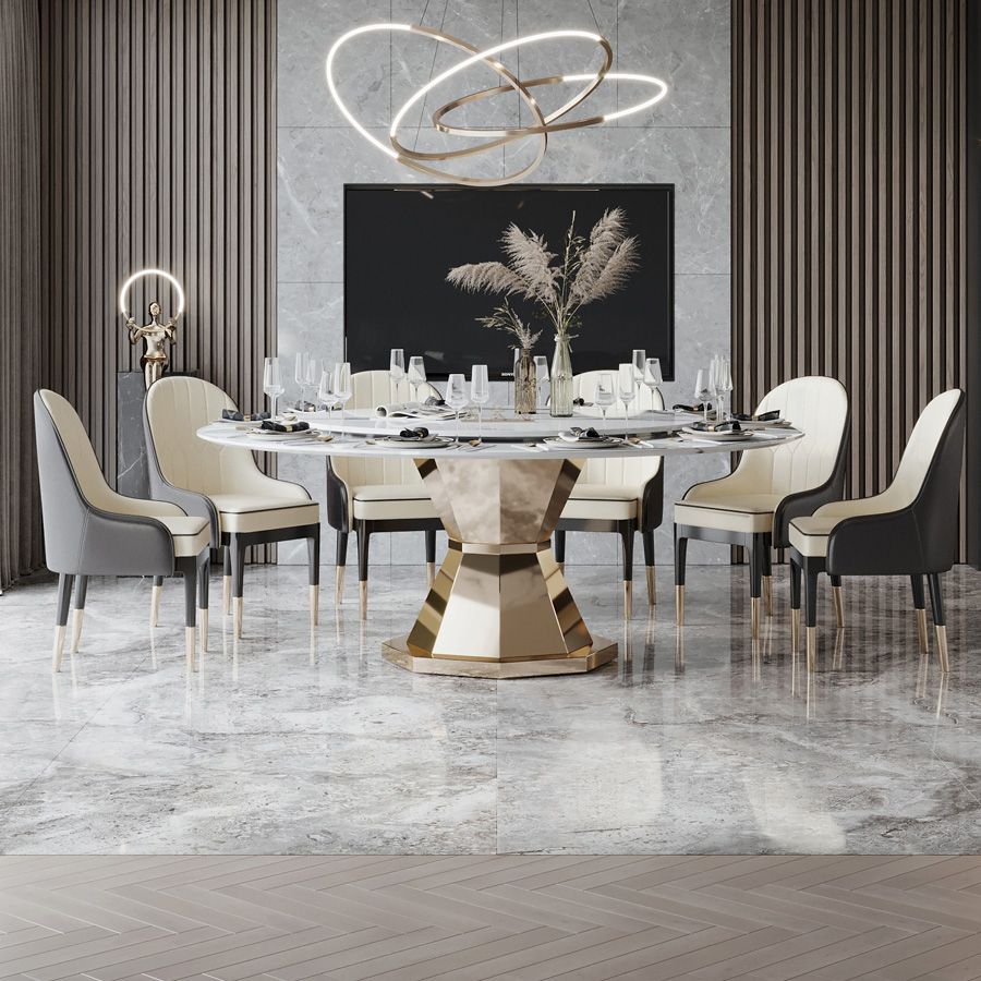 Round Dinette Table Traditional Luxury Dining Site Table with Pedestal Base Clearhalo ' dining_table' 'Dining Tables & Seating' 'Dining Tables' 'furn' 'furn_dining_table' 'Furniture' 'furniture_dining_table' 'Kitchen & Dining Furniture' 'kitchen&dining_furn' 'kitchen' 'kitchen_dining_table' 1200x1200_6c3d3357-2622-498d-a371-0cf34cc7b1a9