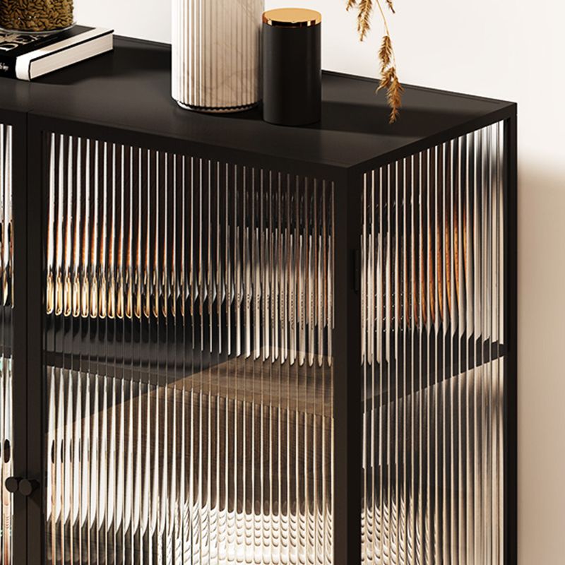 Armoire à accent moderne et contemporain armoire latérale en verre avec boutons