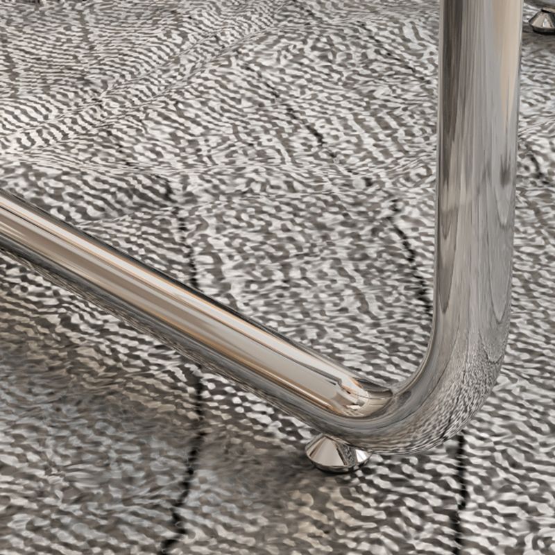 Contemporary Round Glass Top Coffee Table with Steel Sled Legs Clearhalo 'Coffee & Accent Tables' 'Coffee Tables' 'coffee_tables' 'furn' 'furn_coffee_tables' 'Furniture' 'Living Room Furniture' 1200x1200_6c3f4304-3cd6-4313-80a4-977555117f98