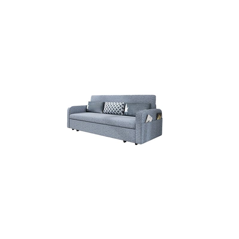 Tight Back Contemporary Square Arm Cotton Blend Sofa Bed in Grey Clearhalo 'furn' 'furn_sofas' 'Furniture' 'furniture_sofas' 'Living Room Furniture' 'Sofa' 'sofas' 1200x1200_6c3f4e58-f2b8-4ca8-b714-391b1c6bce9f