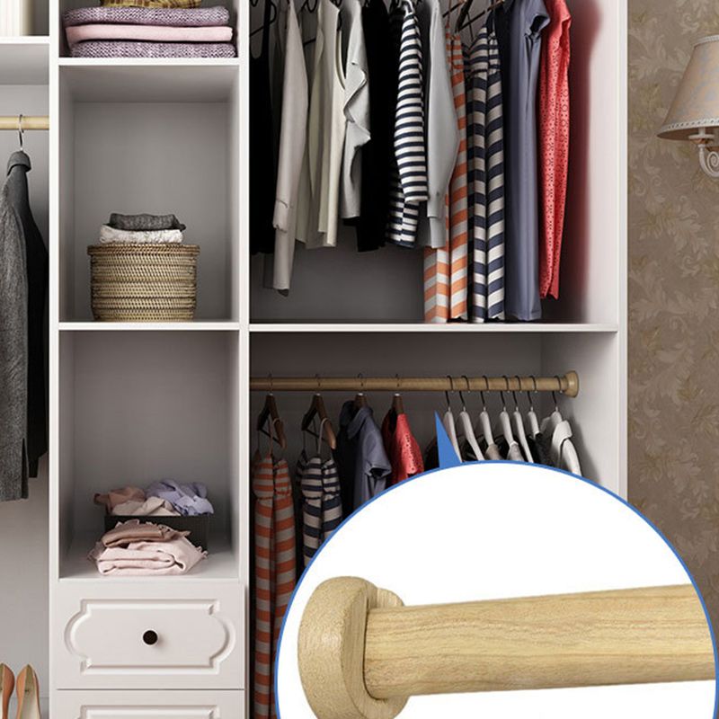 Franse landkledingkast Wood Soft Close Door Garderobe Closet met 2 la