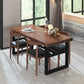 Industrial Dining Room Table Solid Wood Rectangle Dinette Table in Brown Clearhalo 'Dining Tables & Seating' 'Dining Tables' 'dining_table' 'furn' 'furn_dining_table' 'Furniture' 'Kitchen & Dining Furniture' 1200x1200_6c411ea1-5d74-4c8f-84ac-a09e4d583bbb