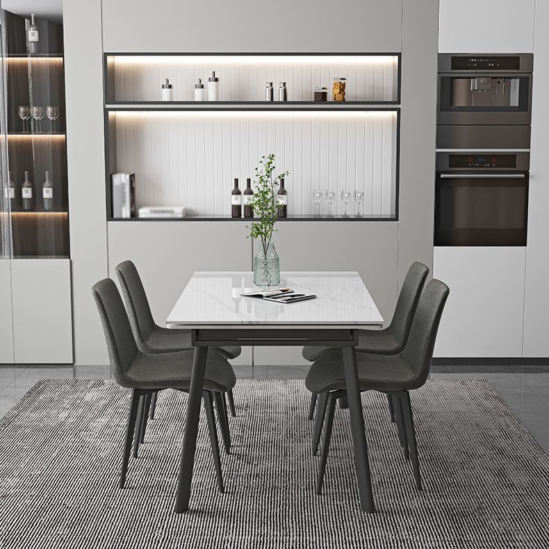 Contemporary 1/4/5/7 Pieces Dining Set Rectangle Dining Table Set with 4 Legs Clearhalo 'Dining Room Sets' 'Dining Tables & Seating' 'dining_room_set' 'furn' 'furn_dining_room_set' 'Furniture' 'furniture_dining_room_set' 'Kitchen & Dining Furniture' 'kitchen&dining_furn' 'kitchen' 1200x1200_6c440276-1fa6-492f-a08a-db9a3a04e83c