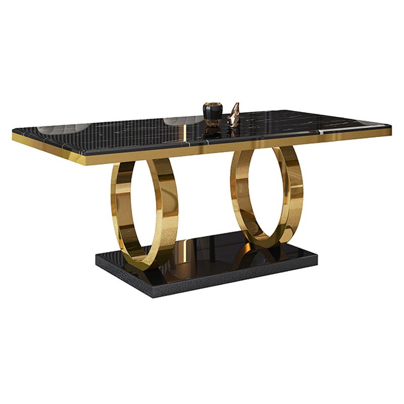 Luxury Marble Dining Table Rectangle Table with Metal Pedestal in Gold Clearhalo ' dining_table' 'Dining Tables & Seating' 'Dining Tables' 'furn' 'furn_dining_table' 'Furniture' 'furniture_dining_table' 'Kitchen & Dining Furniture' 'kitchen&dining_furn' 'kitchen' 'kitchen_dining_table' 1200x1200_6c44ece6-321e-49f0-a9cc-381cac8b158c