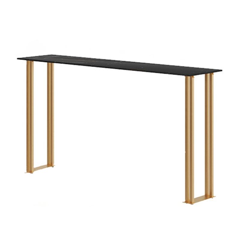 Stenen bar eettafel traditionele luxe rechthoekige bar eettafel met sleeënbasis