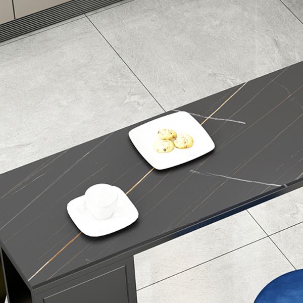 Modern Rectangle Bar Dining Table Double Pedestal Bar Table with Shelves Clearhalo 'Bar Furniture' 'Bar Tables' 'bar_tables' 'furn' 'furn_bar_tables' 'Furniture' 'Kitchen & Dining Furniture' 1200x1200_6c47d33c-6363-42c2-b049-6f0641048338