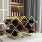 Tabletop Glam Style Wine Rack Metal Wine Bottle Rack for Living Room Clearhalo 'furn' 'furn_wine_racks' 'Furniture' 'Kitchen & Dining Furniture' 'Wine Racks' 'wine_racks' 1200x1200_6c47f79a-2dee-4e6c-9ec5-7094fca5cfc2