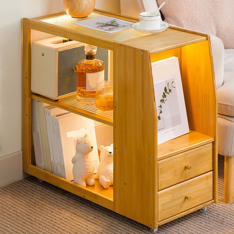 TABELLA RECTANGULARE TABELLA 27.6 "W X 11.8" D X 23.6 "H TABELLA LATURA MODERNISTA IN BEGNO