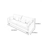 Modern Cushions Standard Sofa 35.43"High Square Arm Sofa, Beige Clearhalo 'furn' 'furn_sofas' 'Furniture' 'furniture_sofas' 'Living Room Furniture' 'Sofa' 'sofas' 1200x1200_6c48bdf4-a8c8-4e56-a7a8-7ebdb48896a4