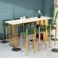 Juego de mesa y taburete rectangular, juego de comedor de pub moderno de 1/7 piezas