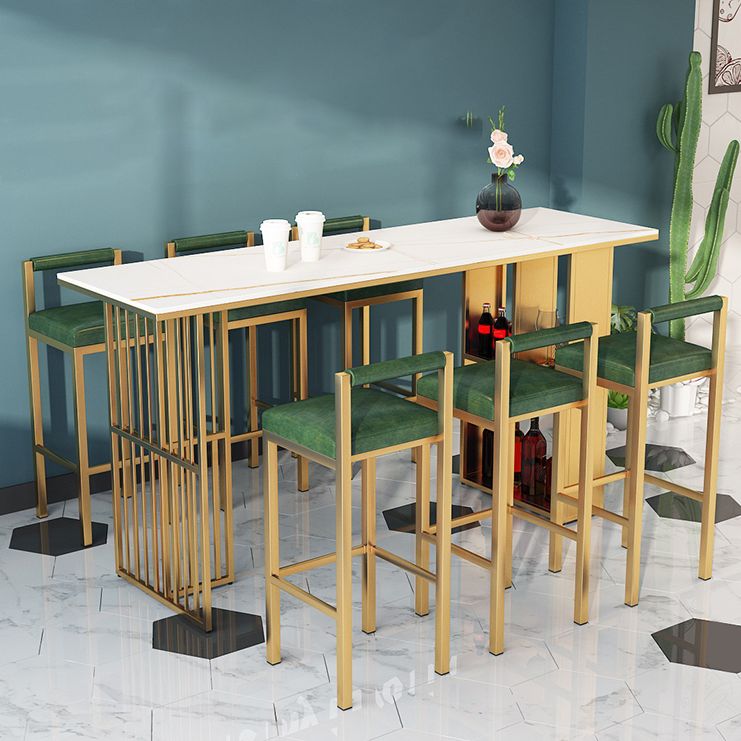 Juego de mesa y taburete rectangular, juego de comedor de pub moderno de 1/7 piezas