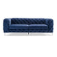 Contemporary Tufted Back Sofa with Tuxedo Arm for Livingroom