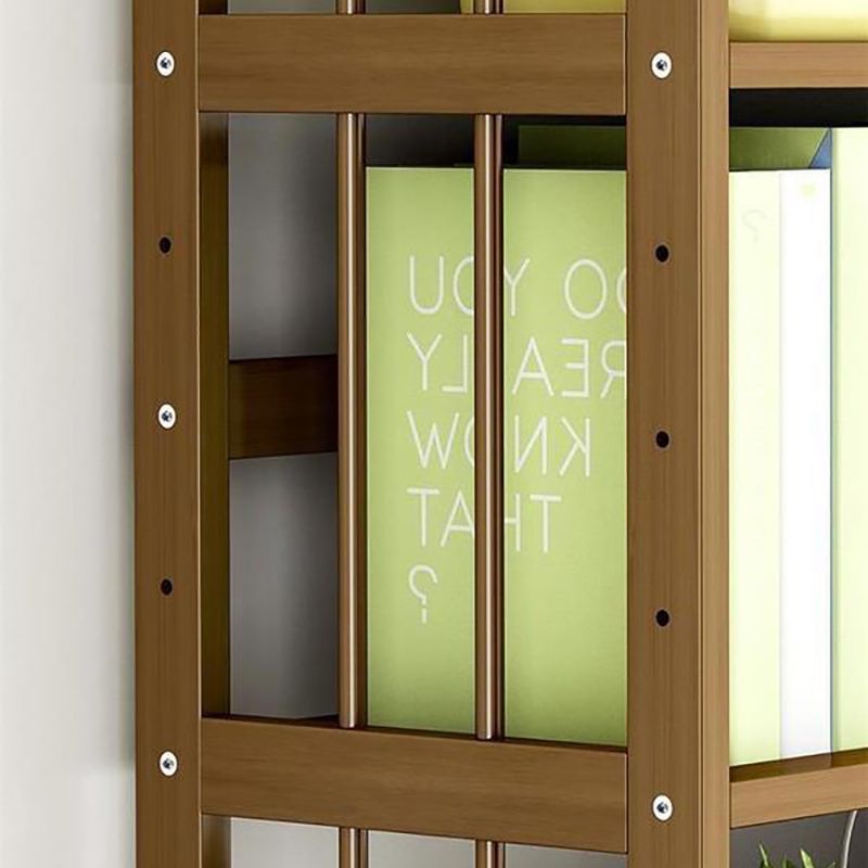 Standard Bamboo Shelf Bookcase Contemporary Brown Open Bookcase Clearhalo 'Bookcases' 'furn' 'furn_bookcases' 'Furniture' 'Office Furniture' 1200x1200_6c4ffd0f-492d-464d-9e0a-b1a8e031432f