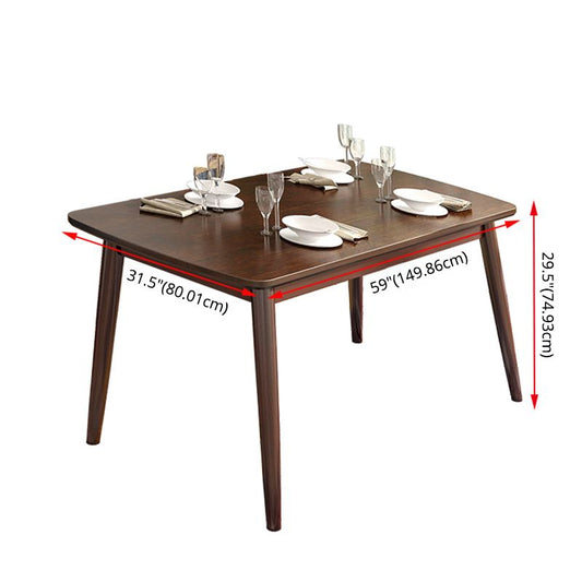 Minimalist Style Dining Table with Fixed Solid Wood Dining Table and Chairs for Home Use Clearhalo 'Dining Room Sets' 'Dining Tables & Seating' 'dining_room_set' 'furn' 'furn_dining_room_set' 'Furniture' 'furniture_dining_room_set' 'Kitchen & Dining Furniture' 'kitchen&dining_furn' 'kitchen' 1200x1200_6c50d0dc-4b00-454b-8ebc-07d81a5a43a9