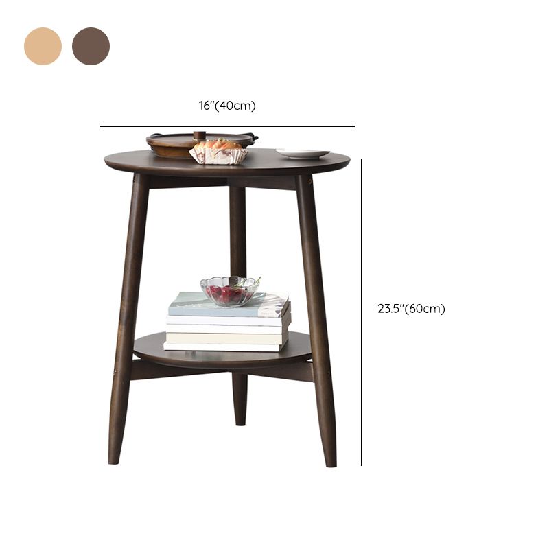 Modernistic Corner Table with Storage Round Double Tier Living Room End Table Clearhalo 'Coffee & Accent Tables' 'End & Side Tables' 'end_side_tables' 'furn' 'furn_end_side_tables' 'Furniture' 'Living Room Furniture' 1200x1200_6c5354b2-8da2-45a7-8247-2579b6eff5b2
