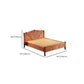 Mid Century Beveled Standard Bed Wicker & Rattan Bed Frame in Natural
