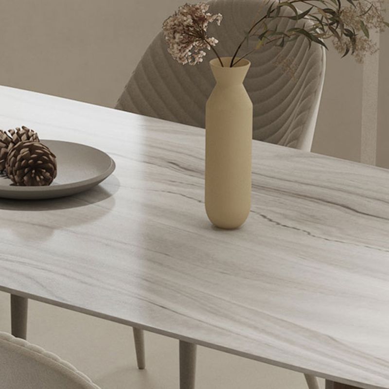 Ensemble de restauration moderne 1/5 pcs table à manger en marbre avec chaises rembourrées