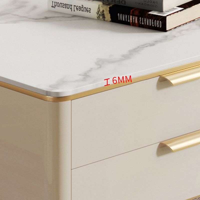 Stand de rangement de rangement ci-joint Armoire TV de style glam avec 2 tiroirs