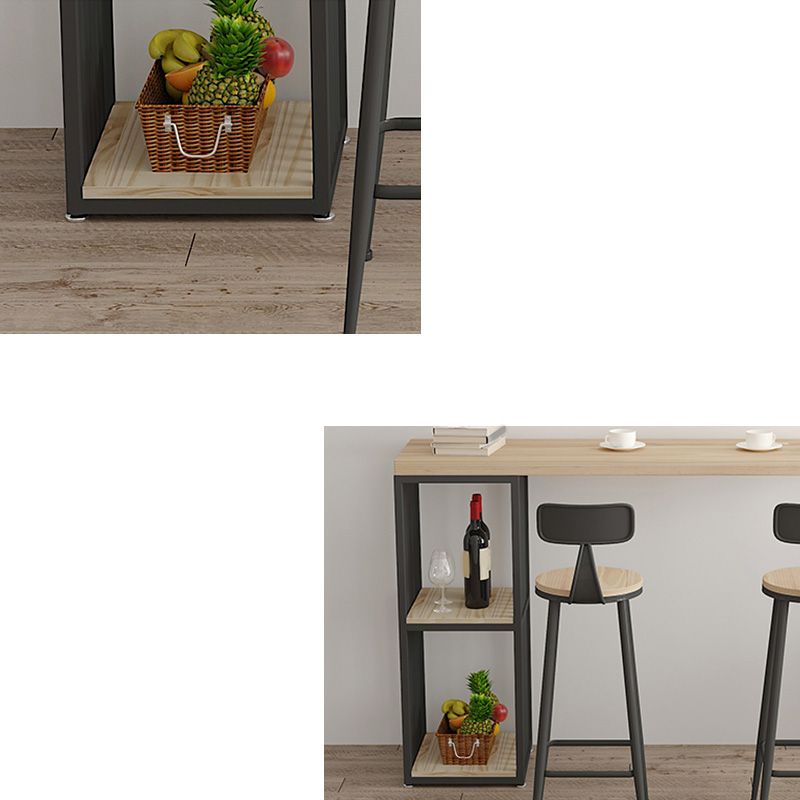 Glam Pub Height Dining Table Wooden Top Pub Table for Patio Use Clearhalo 'Bar Furniture' 'Bar Tables' 'bar_tables' 'furn' 'furn_bar_tables' 'Furniture' 'Kitchen & Dining Furniture' 1200x1200_6c565202-9f8d-4775-ba3b-a075eead2555