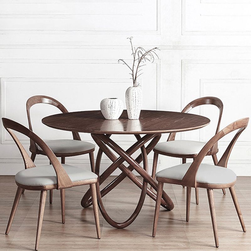 Round Dining Table Simplicity Dinner Room Solid Wood Table with Pedestal Table Clearhalo ' dining_table' 'Dining Tables & Seating' 'Dining Tables' 'furn' 'furn_dining_table' 'Furniture' 'furniture_dining_table' 'Kitchen & Dining Furniture' 'kitchen&dining_furn' 'kitchen' 'kitchen_dining_table' 1200x1200_6c57a4ad-40b7-40b2-b902-7ff9833e273b