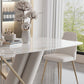 Modern Style Dining Rectangle Table Dining Stone Table for Kitchen Clearhalo 'Dining Tables & Seating' 'Dining Tables' 'dining_table' 'furn' 'furn_dining_table' 'Furniture' 'Kitchen & Dining Furniture' 1200x1200_6c599c2c-59e5-4ee9-8b79-58777a472211