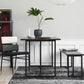 Contemporary Rectangle Dining Table Pine Solid Wood Table with Black Double Pedestal Clearhalo ' dining_table' 'Dining Tables & Seating' 'Dining Tables' 'furn' 'furn_dining_table' 'Furniture' 'furniture_dining_table' 'Kitchen & Dining Furniture' 'kitchen&dining_furn' 'kitchen' 'kitchen_dining_table' 1200x1200_6c59b6d3-8790-4c8c-a622-8dabe53f04cc