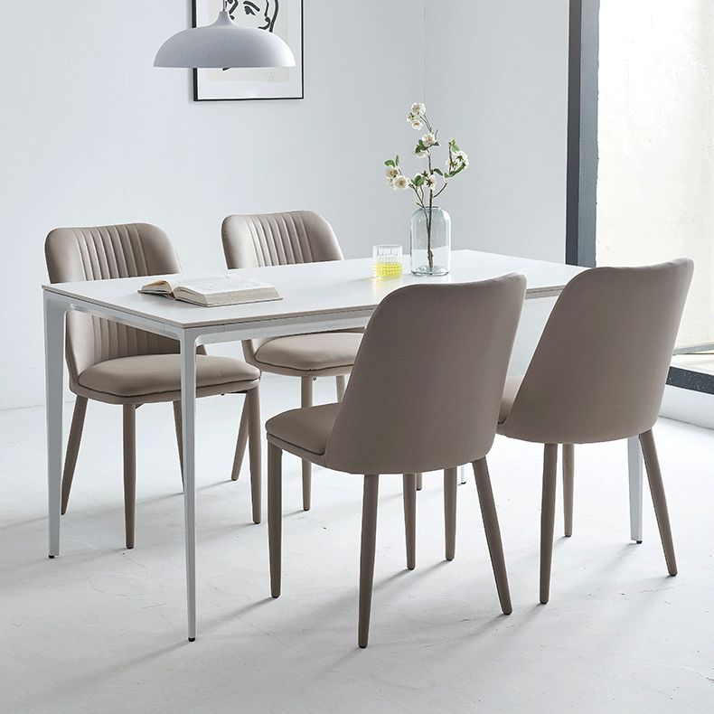 Leather Dining Chair Minimalist Style Armless Solid Back Chair for Home Clearhalo 'Dining Chairs' 'Dining Tables & Seating' 'dining_chair' 'furn' 'furn_dining_chair' 'Furniture' 'Kitchen & Dining Furniture' 1200x1200_6c59fd93-65aa-40cf-83d3-986e5bf94e9f