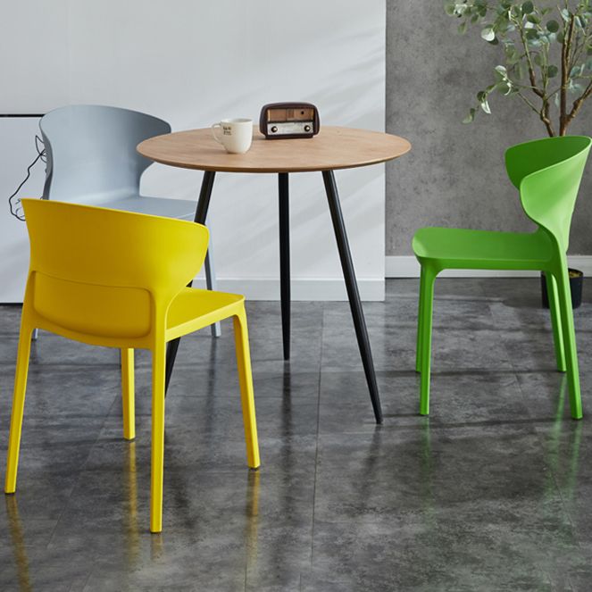 Scandinavian Plastic Side Chair Wingback Dining Kitchen Room Chair Clearhalo 'Dining Chairs' 'Dining Tables & Seating' 'dining_chair' 'furn' 'furn_dining_chair' 'Furniture' 'furniture_dining_chair' 'Kitchen & Dining Furniture' 1200x1200_6c5a5550-d087-4e07-85ac-2d35f043ad56